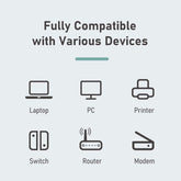 USB 2.0 to Rj45 Ethernet Adapter Max 100Mbps
